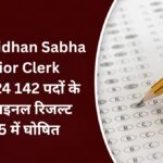 Bihar Vidhan Sabha Junior Clerk 02/2024: 142 पदों के लिए फाइनल रिजल्ट 2025 में घोषित