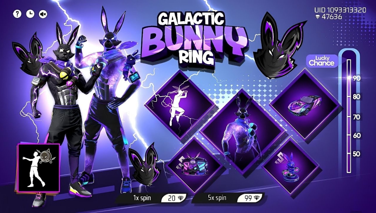 Free Fire Galactic Bunny Bundle Redeem Code 2025 अब फ्री में पाएं ये नया धमाकेदार बंडल