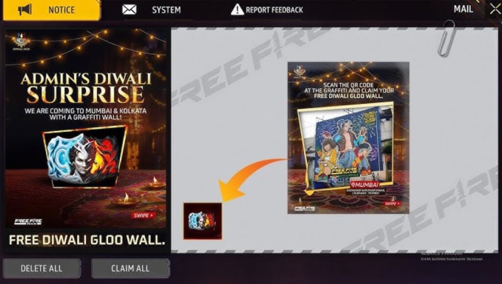 GLOO WALL Wonder Vault: फ्री फायर में दिवाली धमाका, जीतें शानदार स्किन्स और रिवार्ड्स