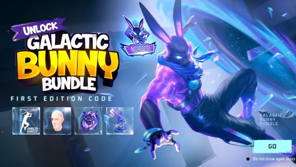 Free Fire Galactic Bunny Bundle Redeem Code 2025 अब फ्री में पाएं ये नया धमाकेदार बंडल
