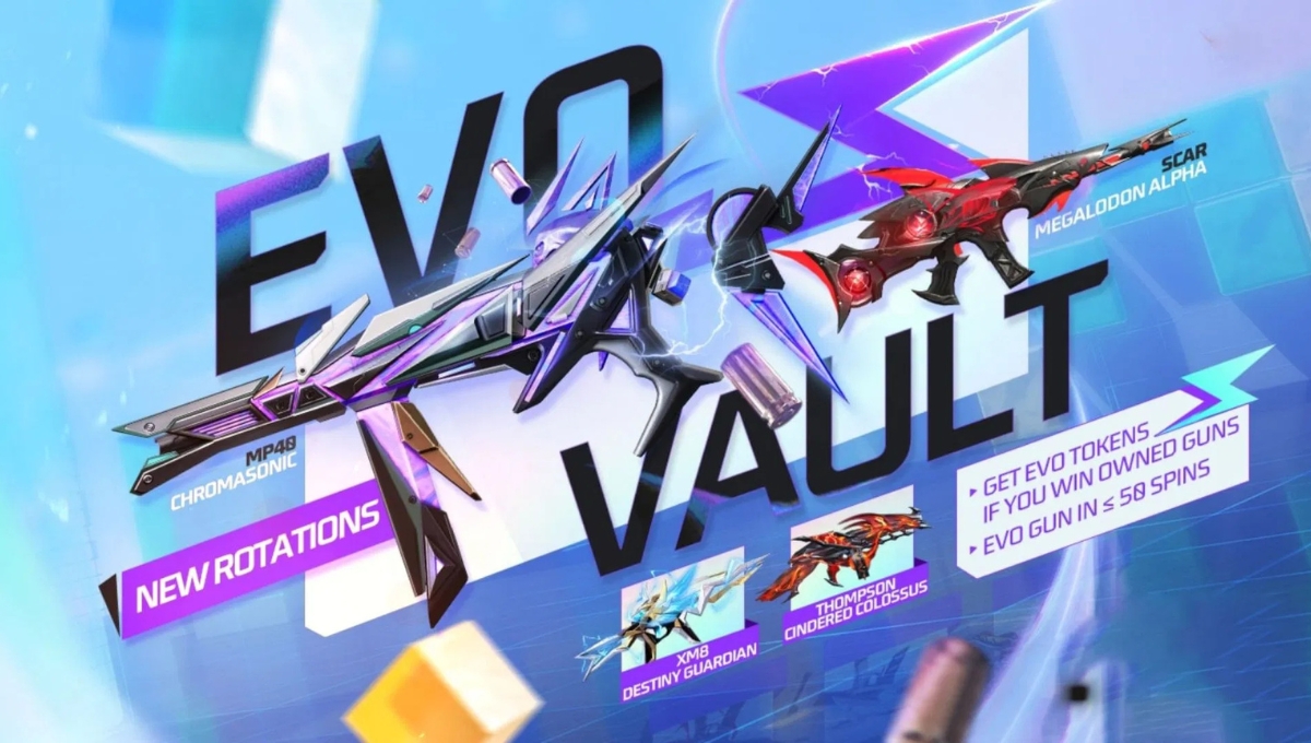 फ्री फायर Evo Vault Event नवंबर 2025: नए Evo Gun Skins और धमाकेदार रिवॉर्ड्स के साथ लौटा सबसे पॉपुलर इवेंट