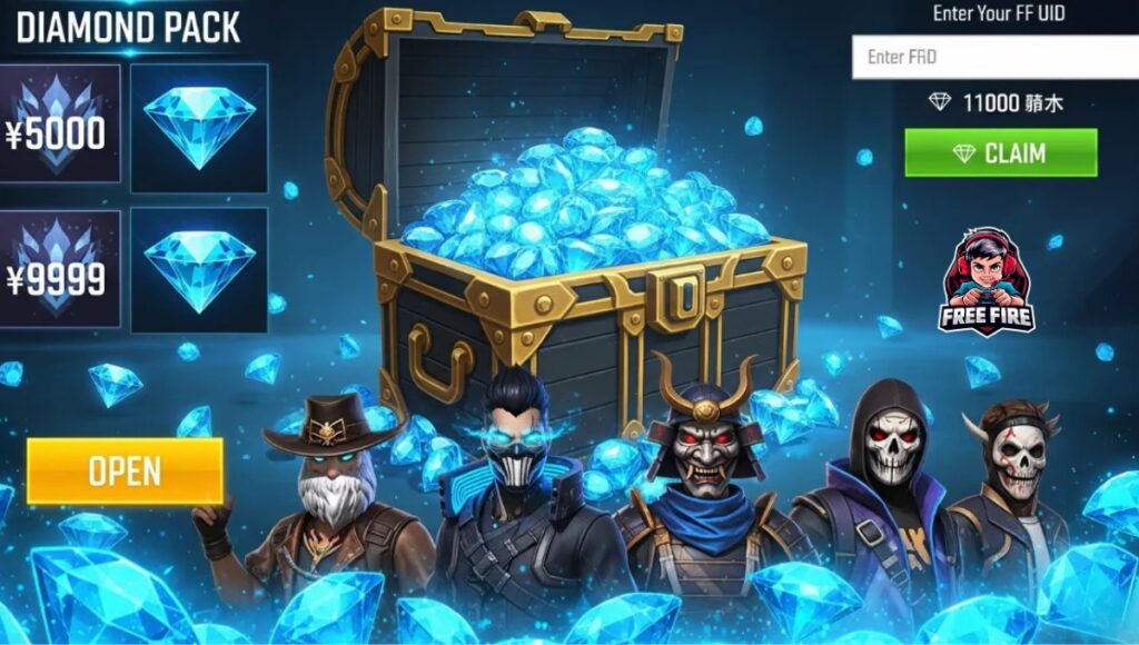 Diamond FF Free Fire 99999: 2025 में बिना रिस्क के 99999 डायमंड्स पाने के सेफ तरीके