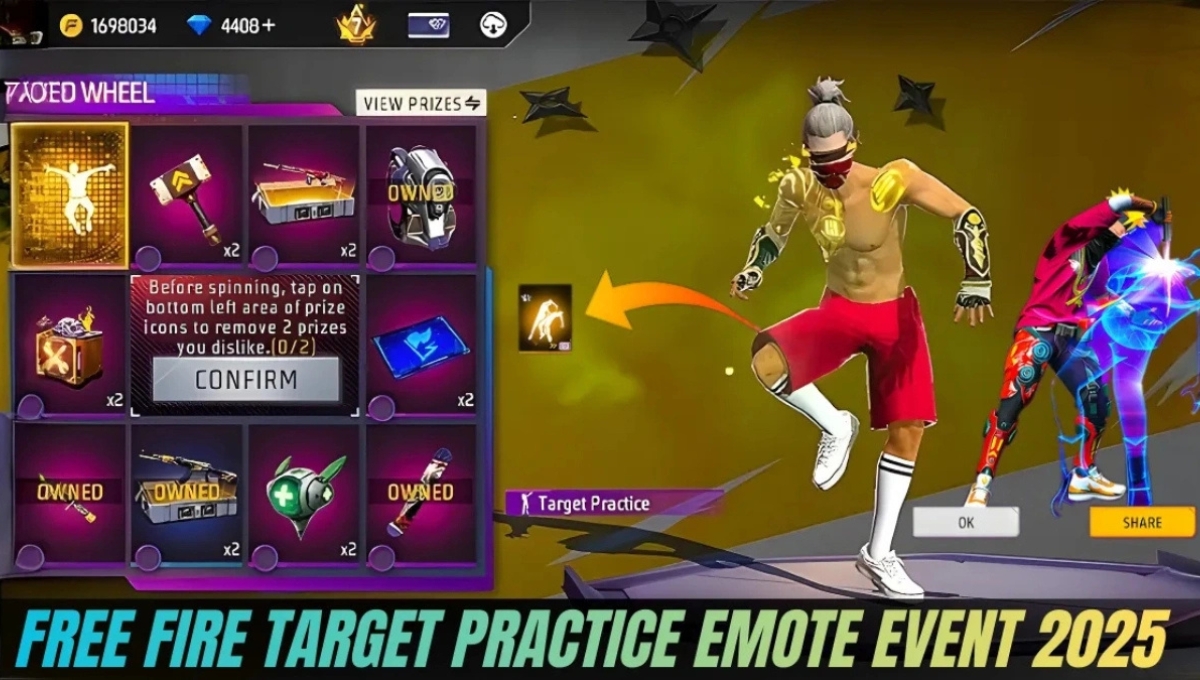 Free Fire Target Practice Emote Event