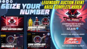 Legendary Auction Event Kaise Complete Karen 2025: Free Fire Dreamspace में टॉप नंबर जीतने की पूरी कहानी