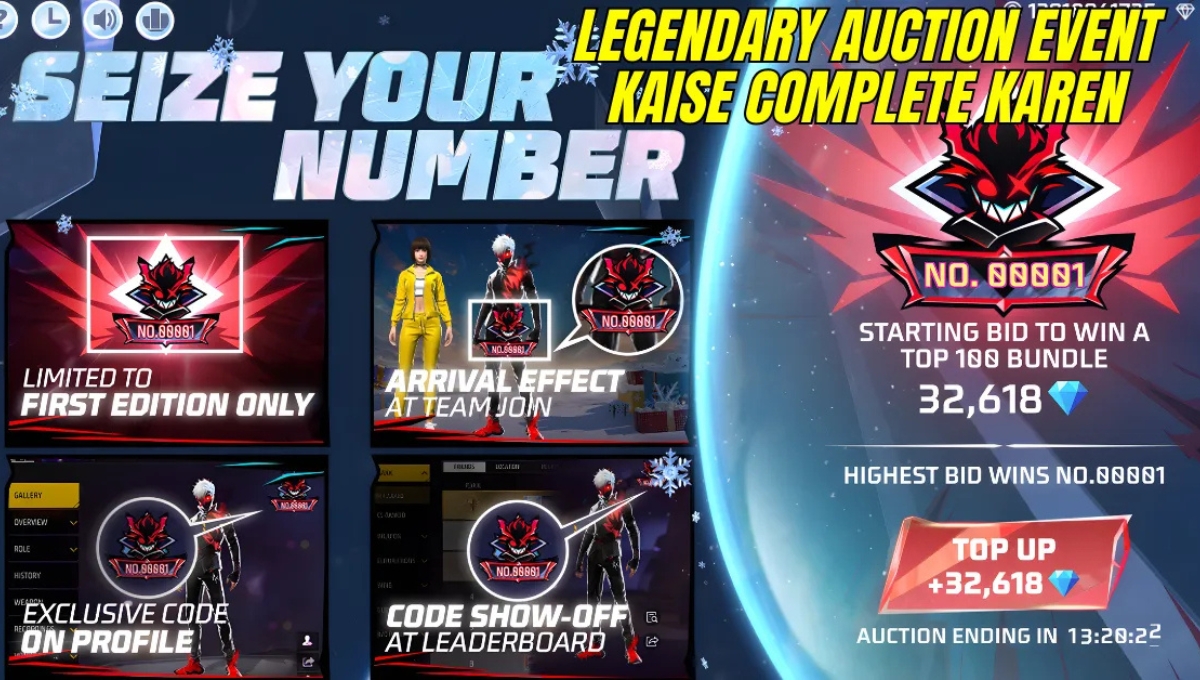Free Fire Dreamspace Legendary Auction Event