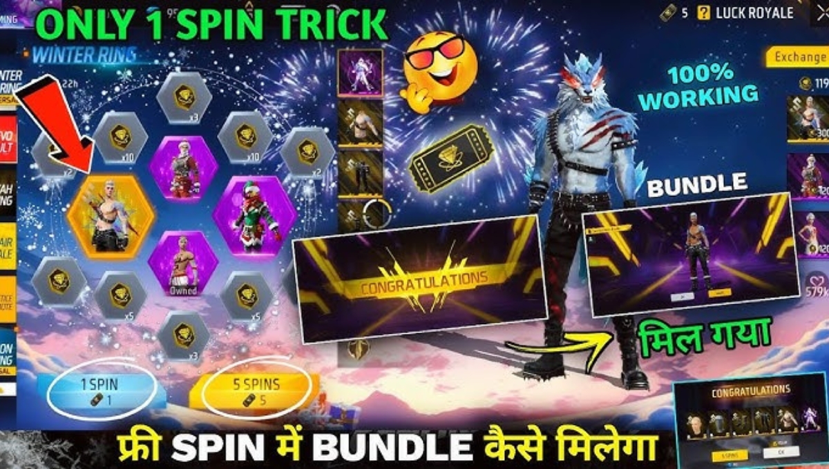 Free Fire Winterland Sledge 1 Spin Trick