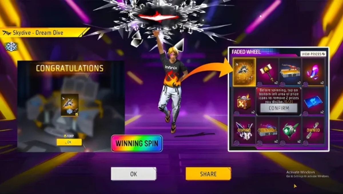 Skydive Animation 1 Spin Trick 