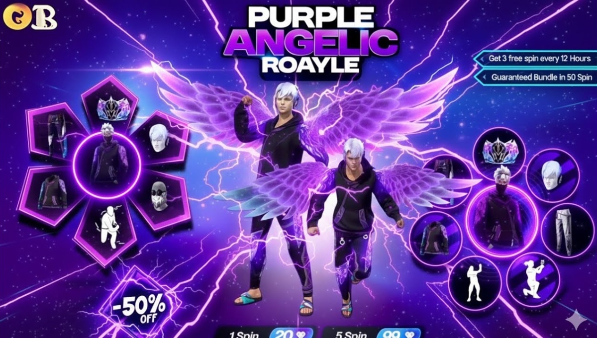Purple Angelic Royale Event Free Fire