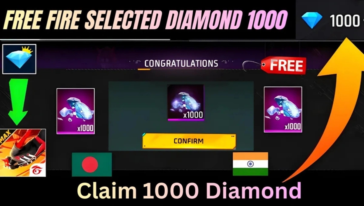 Free Fire Free 1000 Diamond