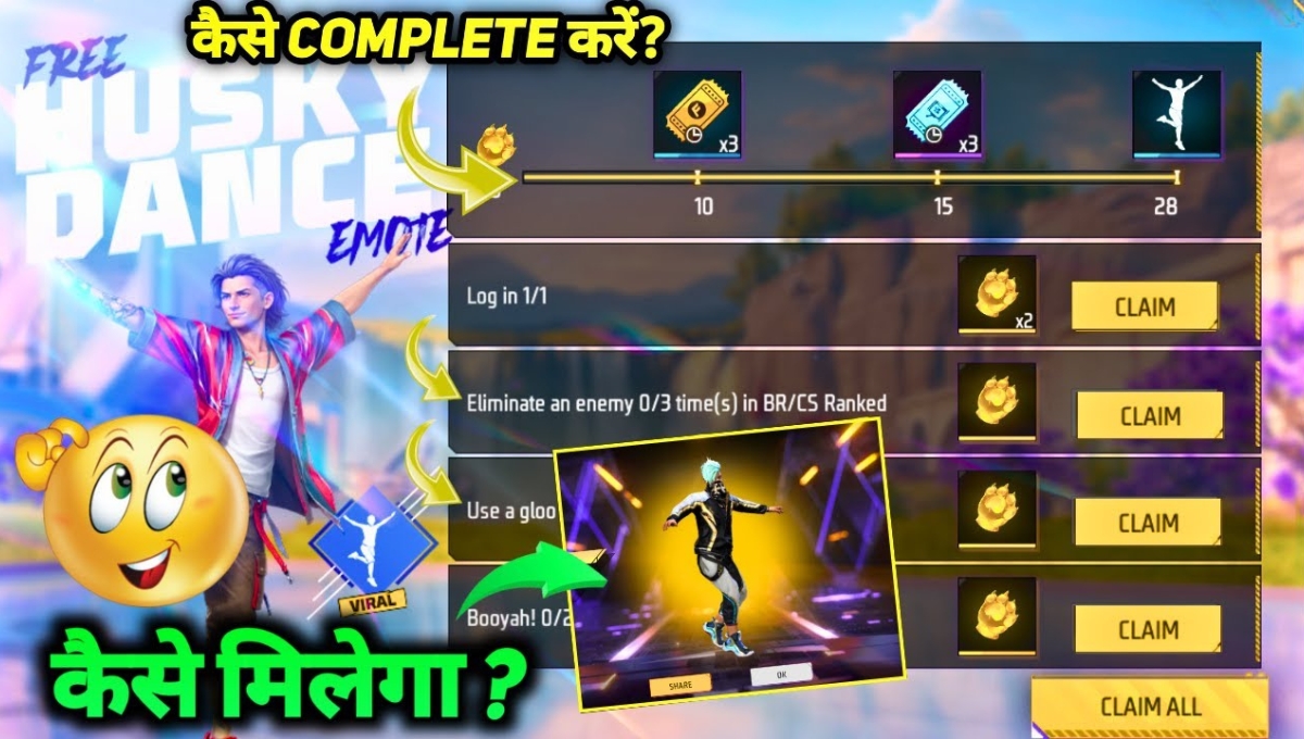 Free Husky Dance Emote Event