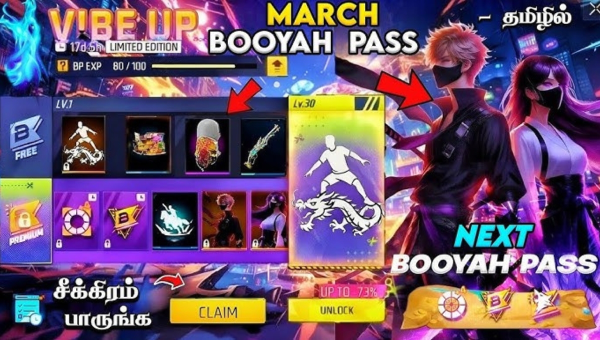 Free Fire March Month Booyah Pass