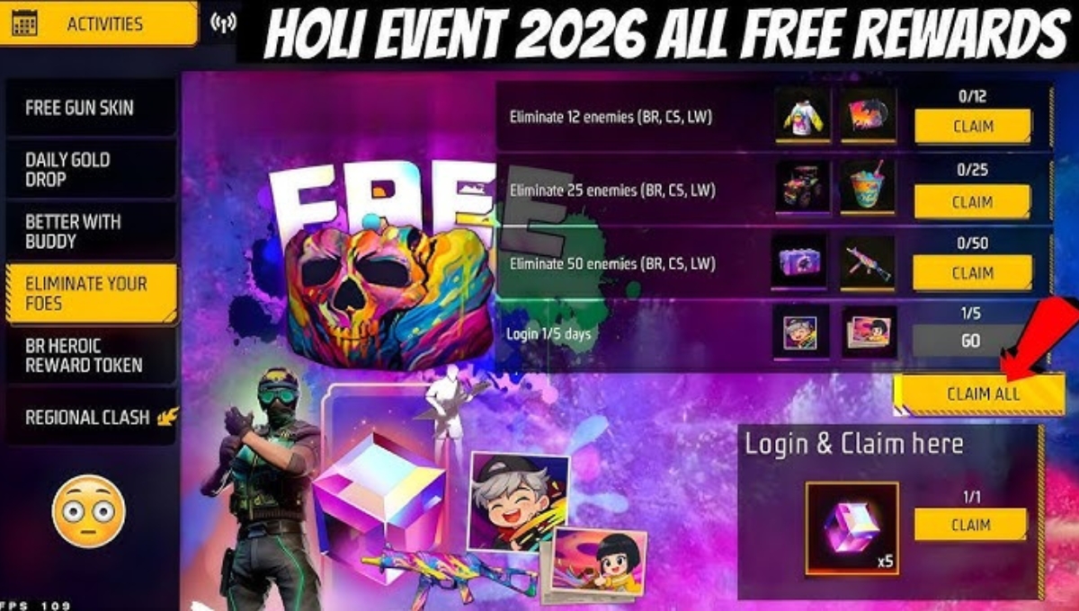 Free Fire New Holi Bundle