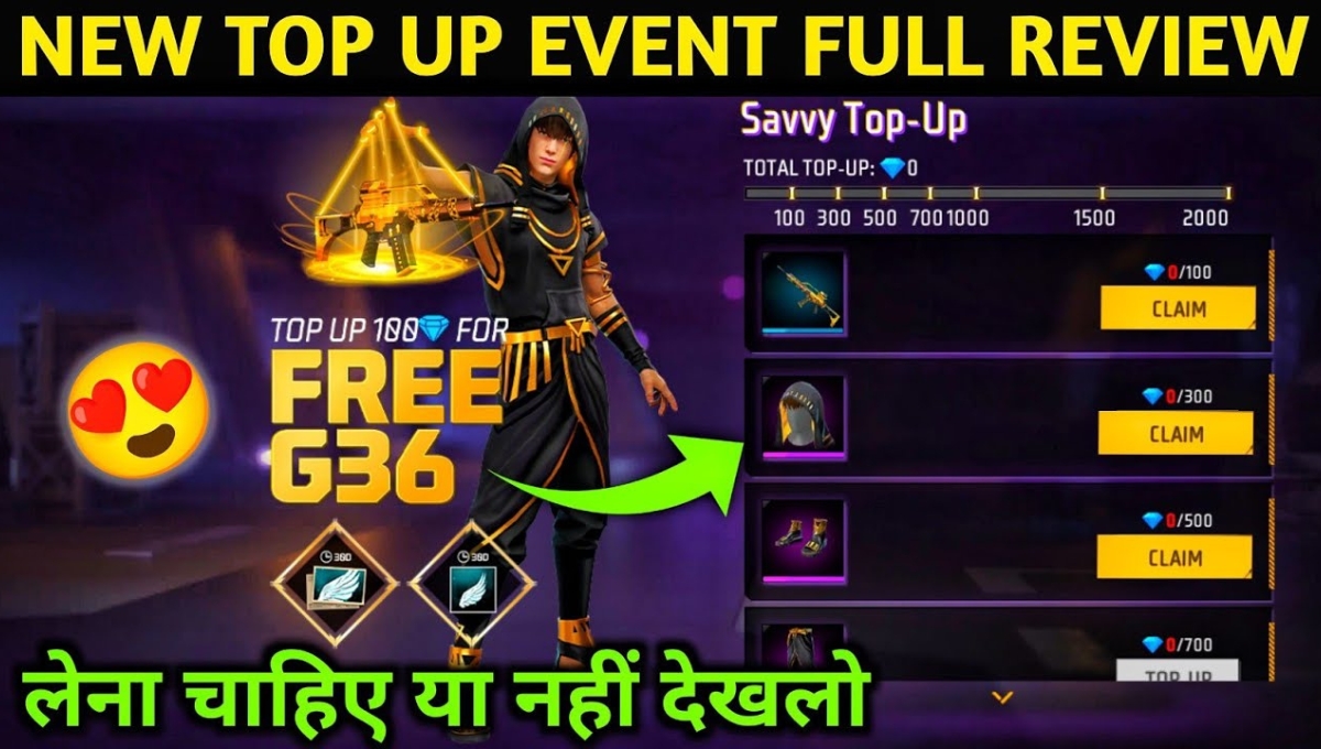 Free Fire G36 Bonus Top Up Event