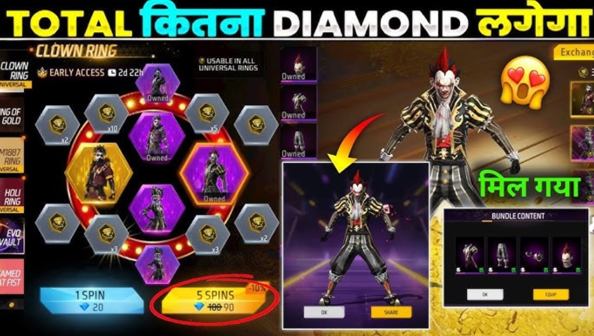 Free Fire Clown Ring Event
