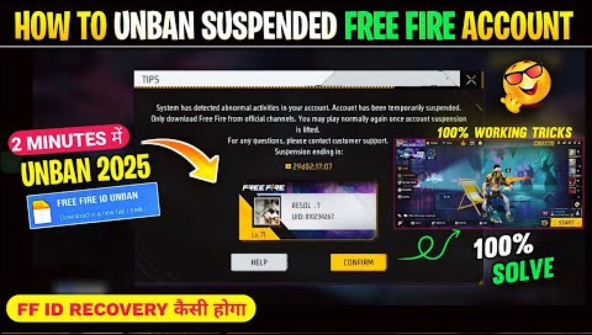 Free Fire Banned Account Fix