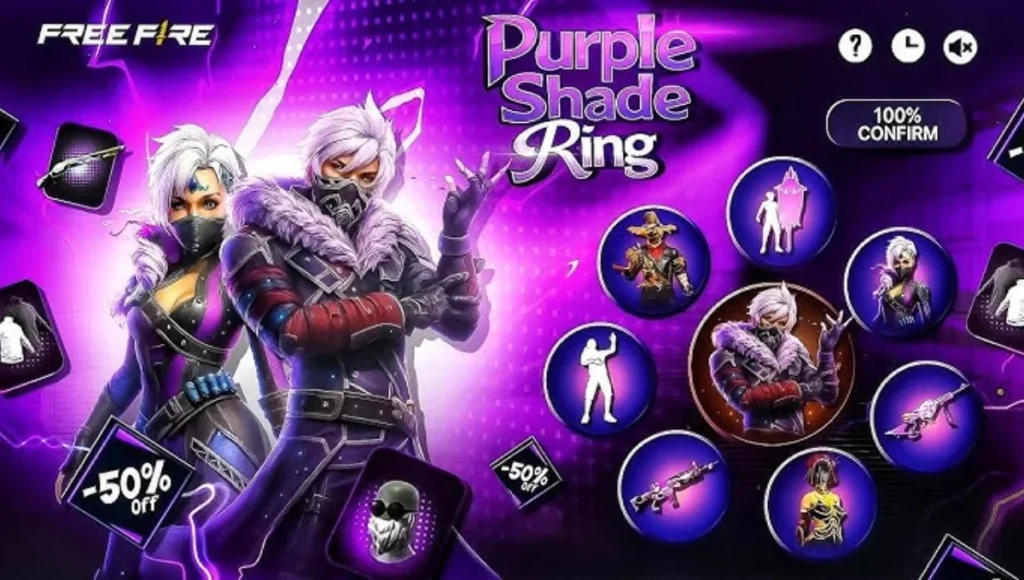 Purple Shade Bundle Free Fire