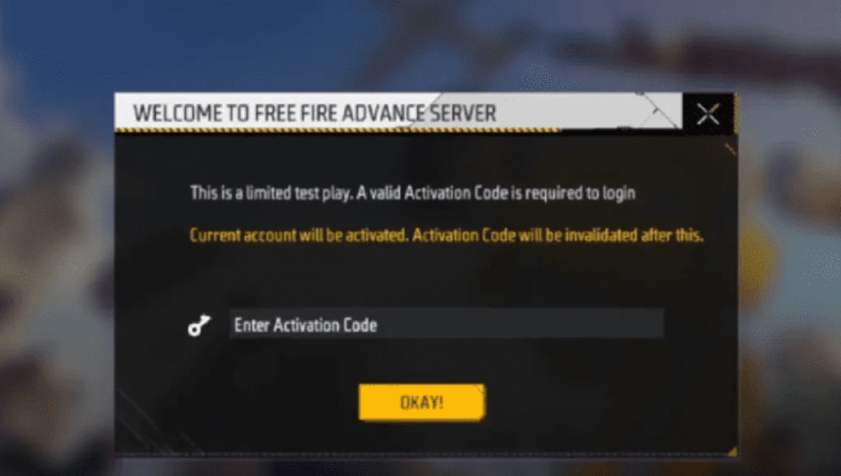 Free Fire Advance Server Activation Code Link 
